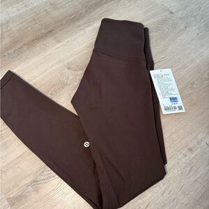 lululemon Chocolate Brown Ribbed tight 28”